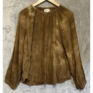 Anthropology‎ Cloth & Stone 100% Cotton Raw Hem Tie Dye Medium Shirt